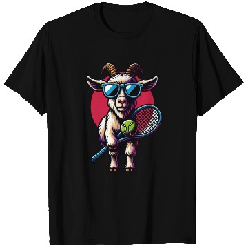 Discover Goat Tennis Player Court Match Design T Shirts