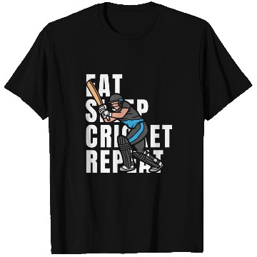 Discover Eat Sleep Cricket Repeat T Shirts