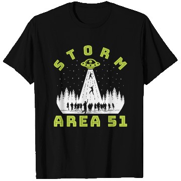 Discover Alien Hunter Storm Area 51 Meme T Shirts