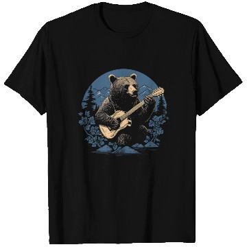 Discover Grizzly Bear Playing Guitar T Shirts