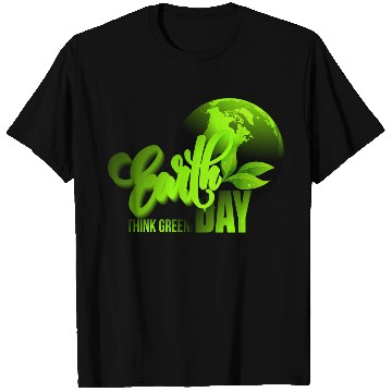 Discover Earth day black bg T Shirts