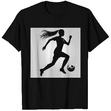 Discover Soccer player running with ball T Shirts