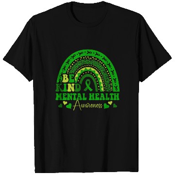 Discover Green Rainbow Be Kind Mental Health T Shirts
