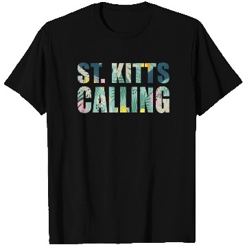 Discover St. Kitts Calling Tropical Vibes Souvenir T Shirts