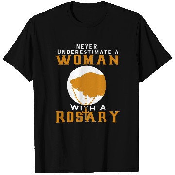 Discover Roman Catholic Rosary Mary Chaplet Women Design T Shirts