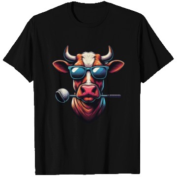 Discover Cow Golfer Golf Course Dog Owner T Shirts