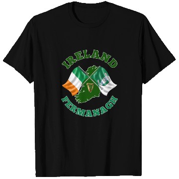 Discover Fermanagh Ireland Irish Flag and County Flag T Shirts