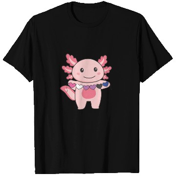 Discover Genderqueer Flag Pride Lgbtq Hearts Axolotl T Shirts