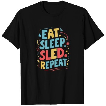 Discover Sledding Snow Sled Winter Sport Winter Outdood T Shirts