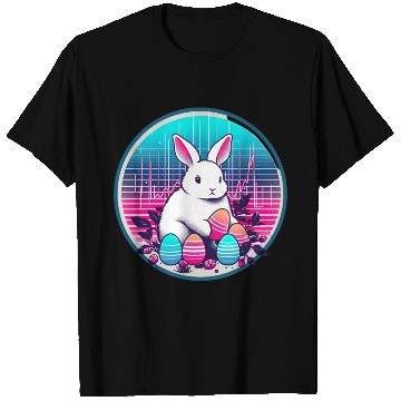 Discover White Easter Bunny with Eggs T Shirts