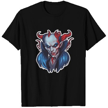 Discover dark shadows: Horned Vampire T Shirts