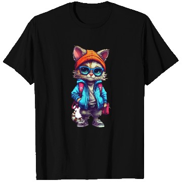 Discover Cute Cat Cartoon T Shirts