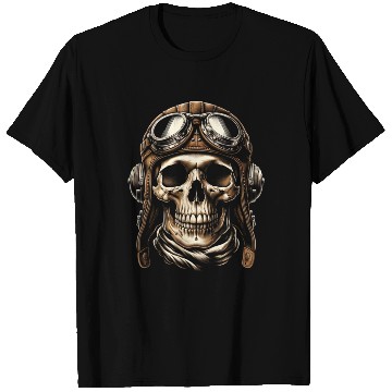 Discover Vintage Aviator Skull T Shirts