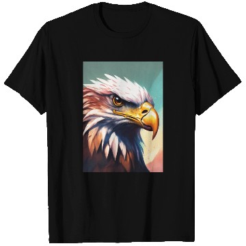 Discover image of an angry eagle in a contemporary medieval T Shirts