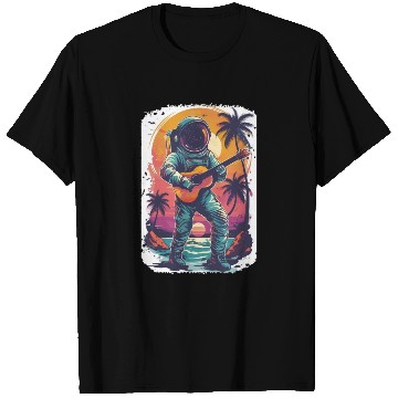 Discover Astronaut Guitar Player Space Music Lover T Shirts