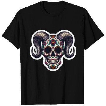 Discover Enchanted Horns: Sugar Skull- Sugar Skull T Shirts