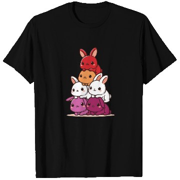 Discover Bunnies Lesbian Flag Pride Month Cute Bunnies T Shirts