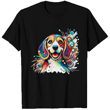 Discover Сheerful abstract beagle T Shirts