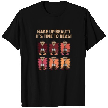 Discover Beauty Time to Beast Workout Motivational Quote T Shirts