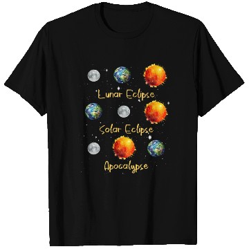 Discover Lunar Eclipse Solar Eclipse and Apocalypse T Shirts