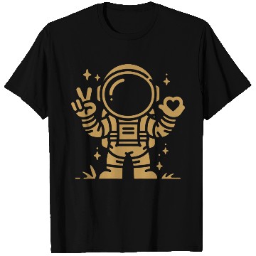 Discover Brown Astronaut is sending love T Shirts