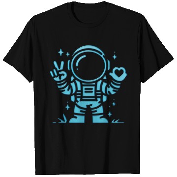 Discover Blue Astronaut is sending love T Shirts