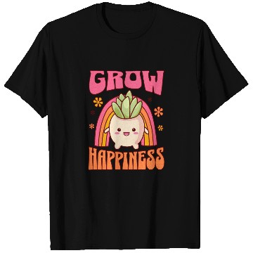 Discover GROW HAPPINESS Colorful Cute Gardener T Shirts