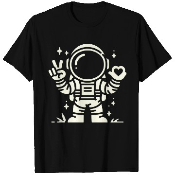 Discover White Astronaut is sending love (Dark Recommend) T Shirts