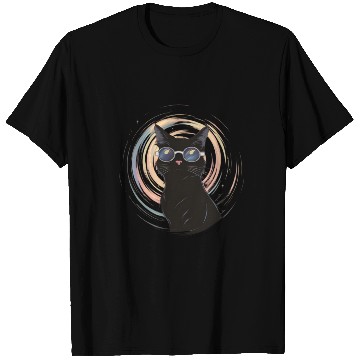 Discover Solar Eclipse 2024 Cat Wearing Glasses T Shirts
