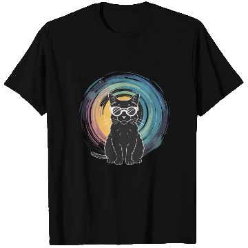 Discover Solar Eclipse 2024 Cat Wearing Glasses T Shirts