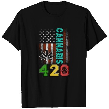 Discover Amusing 420 American Herb Weed Marijuana Design T Shirts