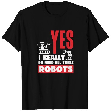 Discover Funny Robotics Robot Engineering Programming T Shirts