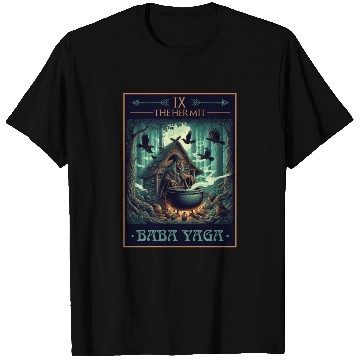 Discover Baba Yaga The Hermit Tarot Card Pagan Witch T Shirts