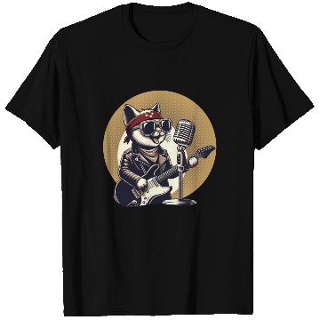 Discover Cat Playing Guitar T Shirts