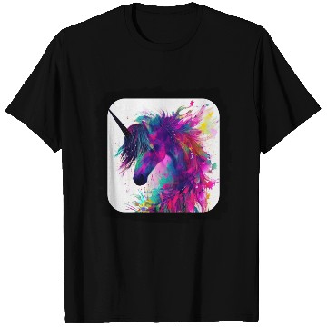 Discover Colorful splatters unicorn T Shirts