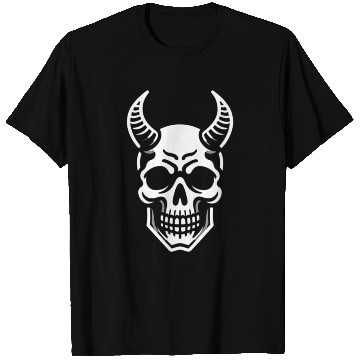 Discover Ivory Ascendance: White Horned Skull T Shirts
