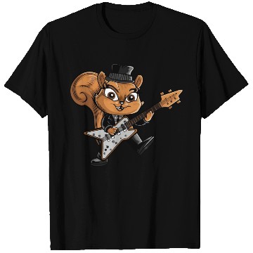 Discover Cool Squirrel Guitarist Music T Shirts