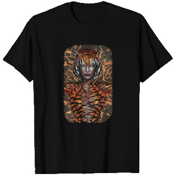 Discover Fierce Jungle Tiger Spirit Fantasy Artwork T Shirts