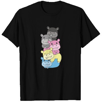Discover Polygender Flag Pride Lgbtq Cute Hippo T Shirts