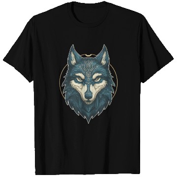 Discover Fenrir Wolf head elven style T Shirts