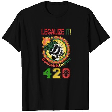 Discover Comedic 420 Legal Herb Weed Marijuana Design T Shirts