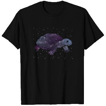 Discover Galactic Turtle Journey Under Starlight T Shirts