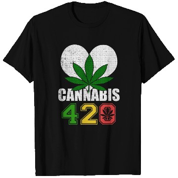 Discover Sidesplitting 420 Love Herb Weed Marijuana Design T Shirts