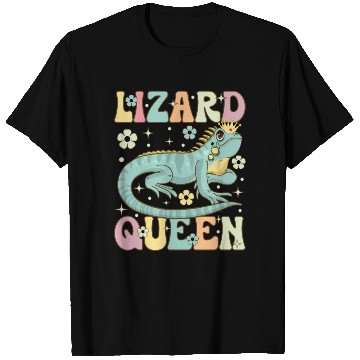Discover Lizard Queen Groovy Bearded Dragon Lizard Lover T Shirts