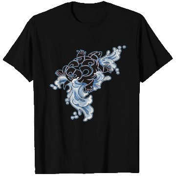 Discover Tribal Turtle Riding Waves - Kids T Shirts Designs