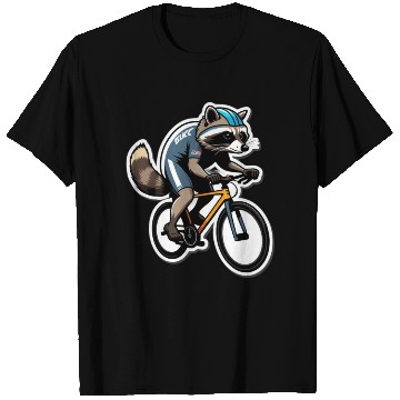 Discover Determined Raccoon: Racing Bike Speedster T Shirts