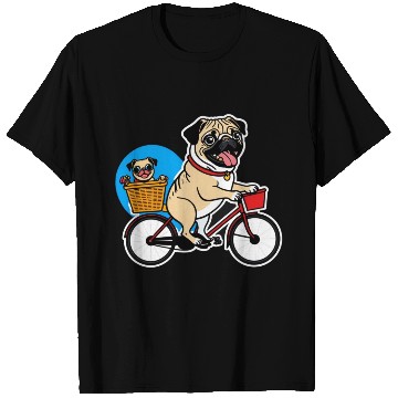 Discover Comical Pug: Effortful Bike Ride T Shirts