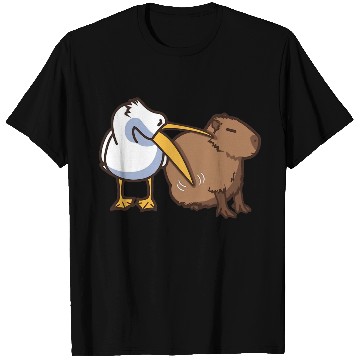 Discover Pelican Tries to Eat Capybara Funny Meme T Shirts