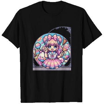 Discover Kawaii Anime Girl's Ice Cream Paradise Sweet T Shirts