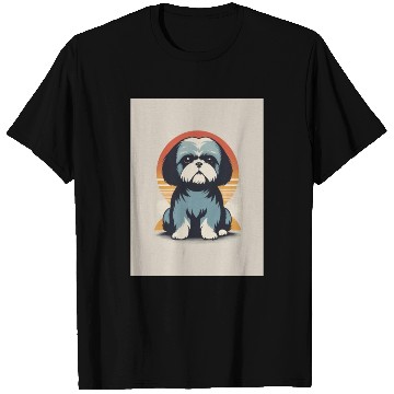 Discover Shih Tzu Dog 1 - Japanese Retro Art T Shirts